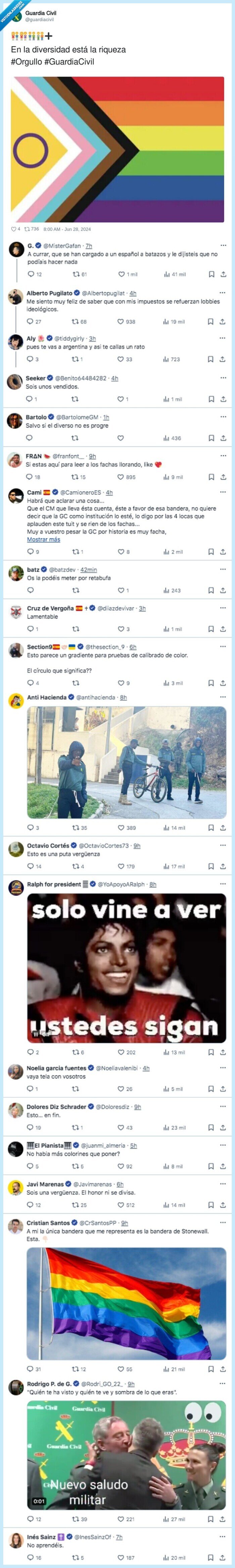 guardiacivil,diversidad,orgullo,guardia civil,bandera