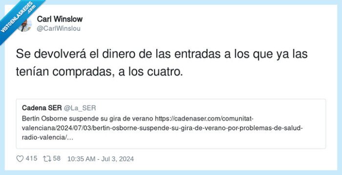 compradas,devolver,entradas,bertin osborne,dinero