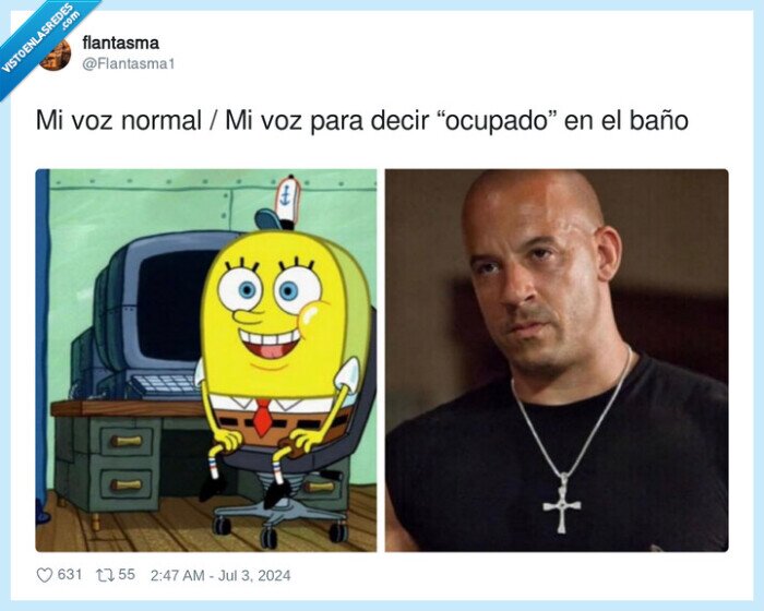 voz,ocupado,baño,bob esponja,vin diesel