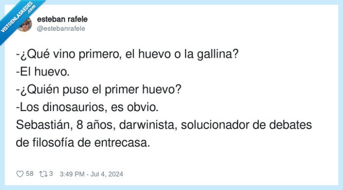 solucionador,dinosaurios,sebastián,darwinista,filosofía,huevo,gallina