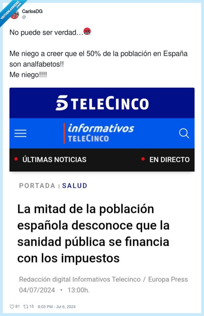 analfabetos,población,españa,sanidad publica,impuestos,gratis