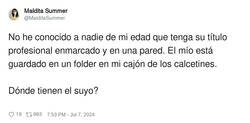 Enlace a Enmarcar el título de universidad es cosa de boomers ¿no?, por @MalditaSummer