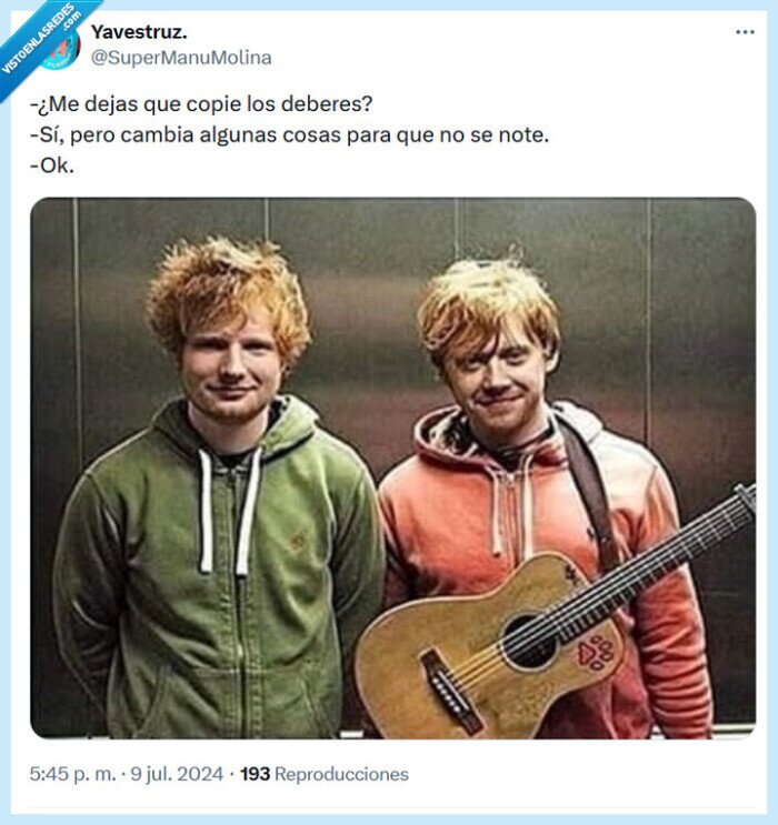 copiar,deberes,ron weasley,ed sheeran