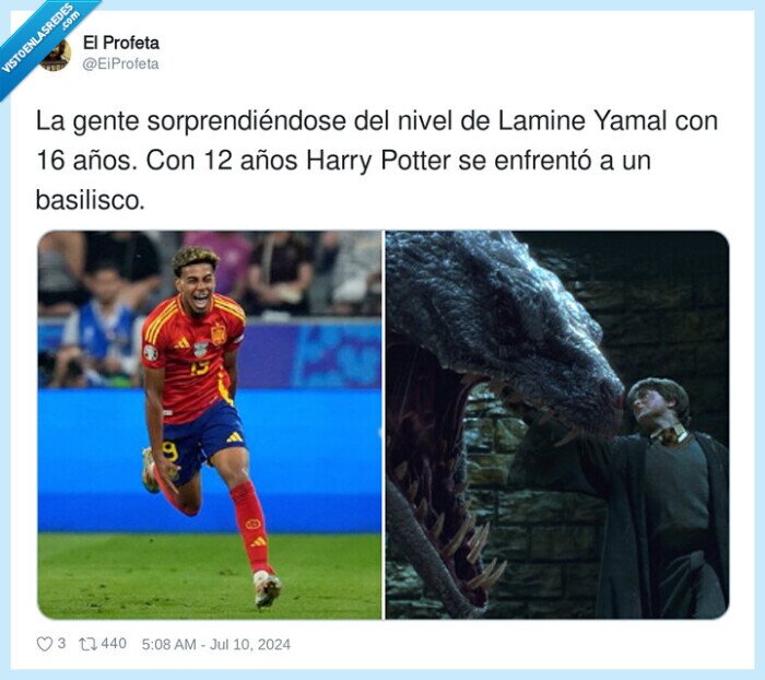 futbol,eurocopa,españa,enfrentarse,basilisco,lamine,harry potter