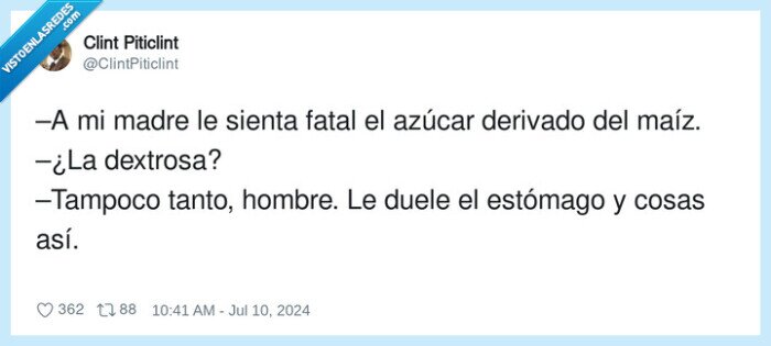 estómago,sentar mal,dextrosa,azúcar