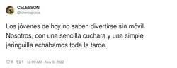 Enlace a Horas de diversión, por @chemapizca