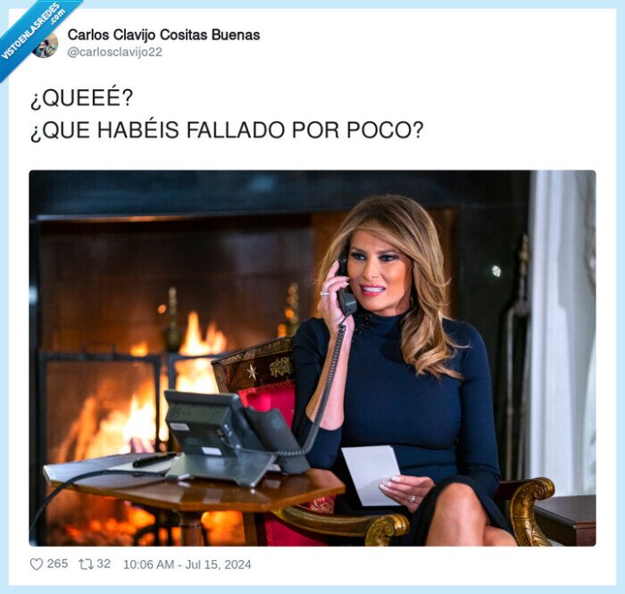 melania trump,atentado,fallido,disparo,donald trump