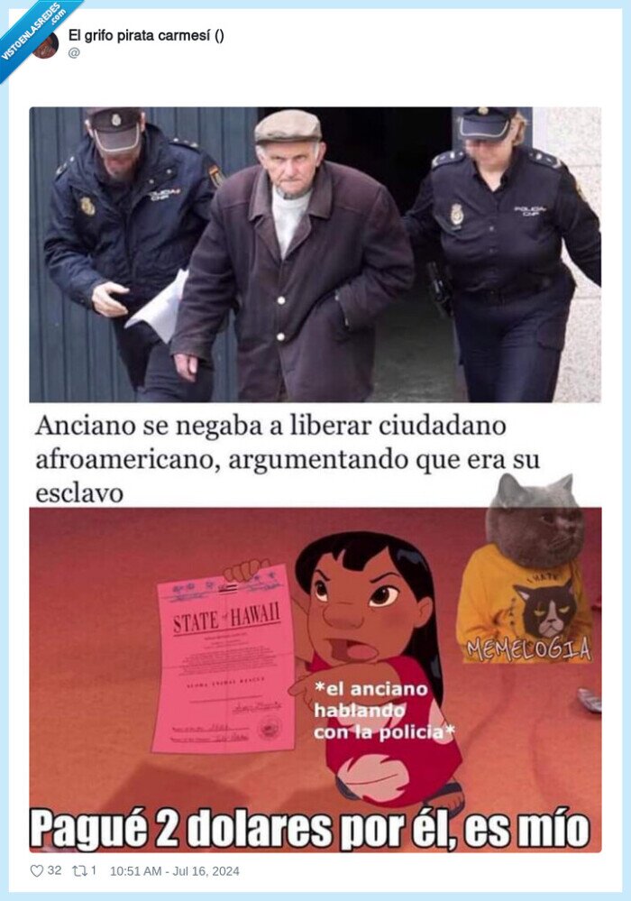 anciano,esclavo,pagar,2 dolares