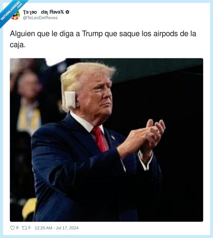 airpods,trump,sacar,caja,oreja