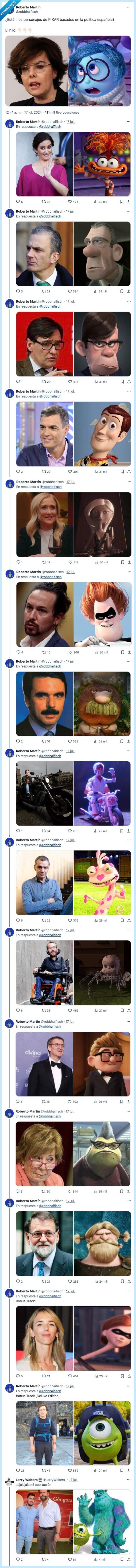 personajes,política española,basados,pixar