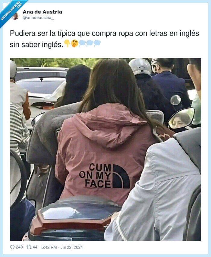 inglés,marca,cumonmyface,northface,sudadera