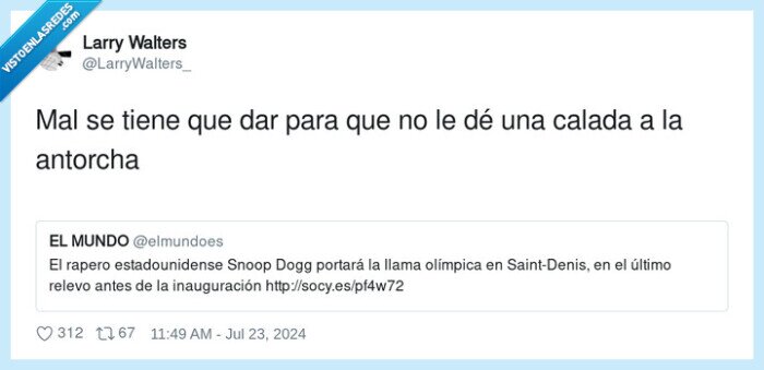 antorcha,calada,snoop dogg,jjoo,juegos olimpicos