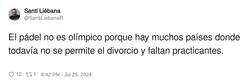 Enlace a Pádel, deporte de divorciados, por @SantiLiebanaR