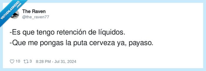retención,líquidos,cerveza