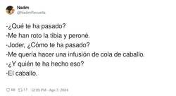 Enlace a Cuando el caballo no está para hostias, por @NadimRevuelta
