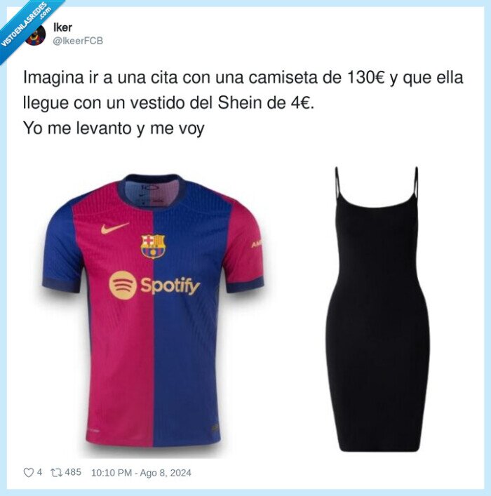 camiseta,barça,vestido,llegue,130€