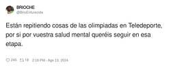 Enlace a Para los enfermos de los JJOO, aún podéis seguir dándole si os dejasteis algo, por @BrioEnfurecida