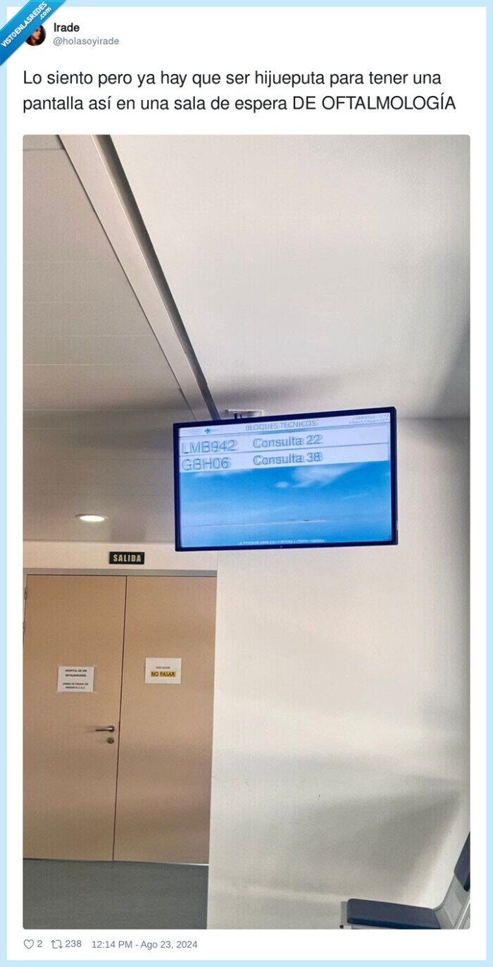 oftalmología,pantalla,borroso,sala de espera