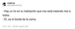 Enlace a El borde de la cama, por @NOROBESPIERRE