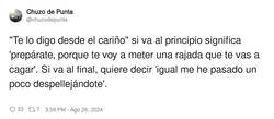 Enlace a Pinta mal si empieza así, por @chuzodepunta
