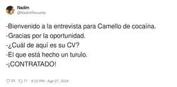 Enlace a Siempre adapta tu cv al puesto al que aplicas, por @NadimRevuelta