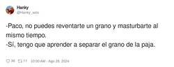 Enlace a Aprender a separar el grano de la paja, por @Hanky_solo