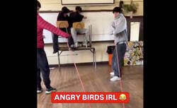 Enlace a Ojalá tener estos amigos para recrear Angry Birds en la vida real