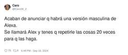 Enlace a Mejor Alexa que Alex para mi gusto, por @Caro06_2
