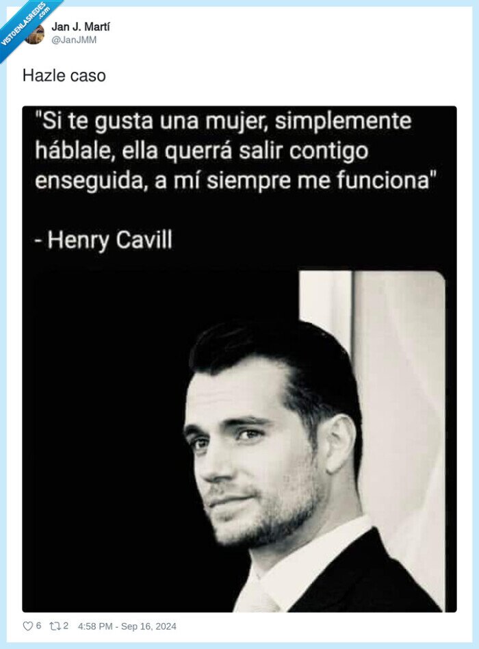 mujer,hablar,ligar,henry cavill