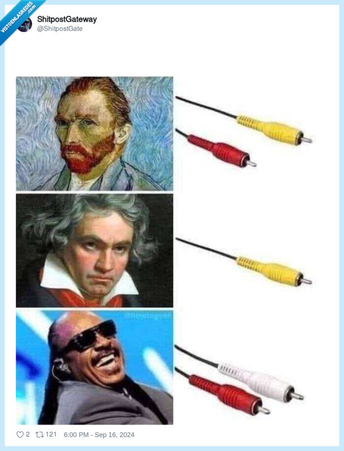 ︎stevie wonder,van gogh,mozard,cables