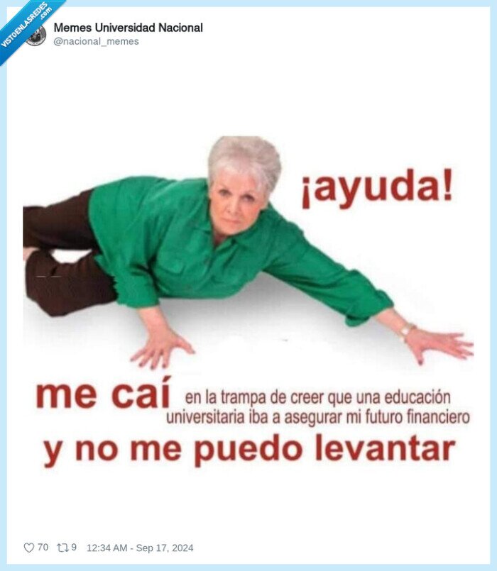 abuela,caida,suelo,educacion universitaria