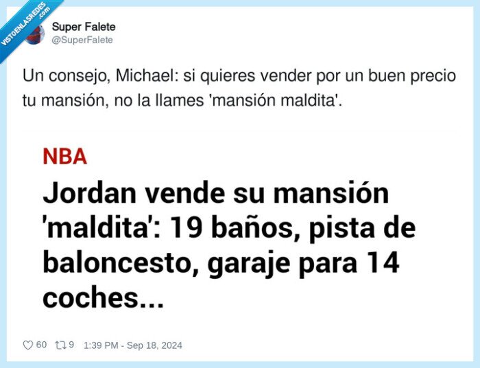 mansión,consejo,michael jordan,venta,maldita