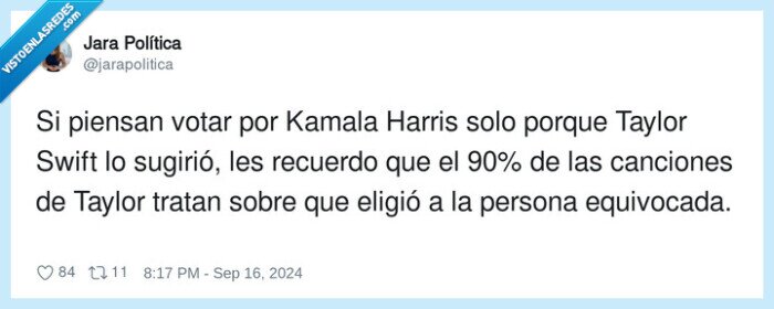 equivocada,canciones,taylor swift,kamala harris
