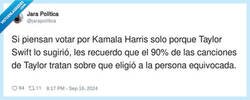 Enlace a Taylor Swift no es que sea muy confiable, por @jarapolitica