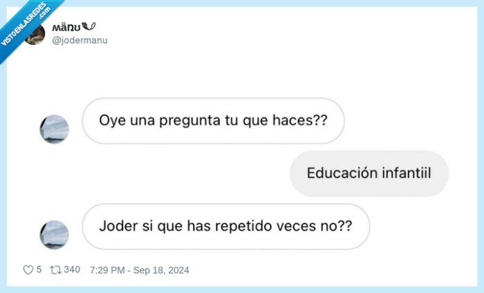 educacion infantil,repetir