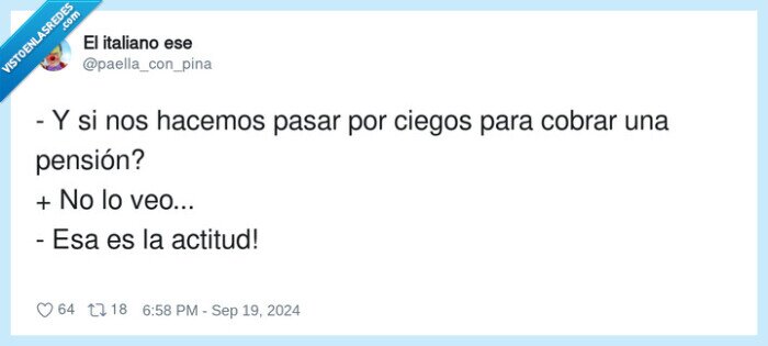 pensión,actitud,ciegos,cobrar