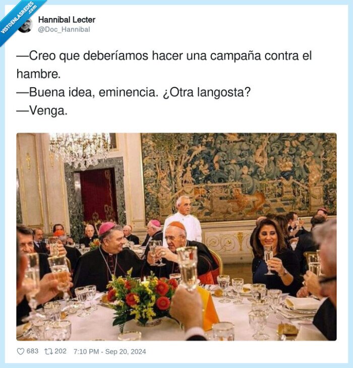 langosta,papa,iglesia