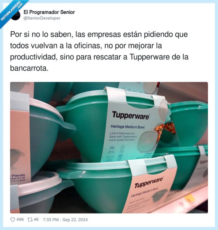 productividad,bancarrota,tupperware,oficinas,empresas