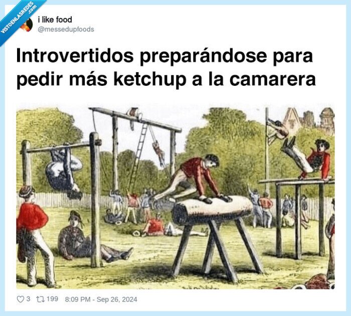 introvertidos,gym,ketchup,camarera