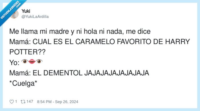 caramelo,dementol,harry potter