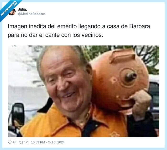 emérito,juancar,inedita,barbara rey,vecinos,butanero