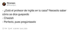 Enlace a El profesor de inglés en tu casa, por @Rimanegra_