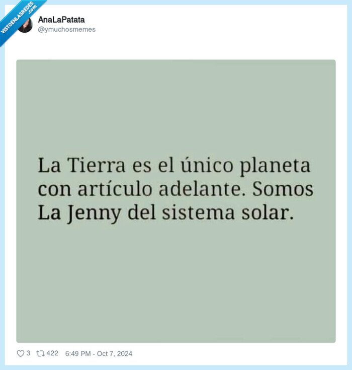tierra,sistema solar,la jenny,articulo
