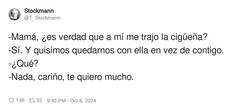 Enlace a Lo malo es que la cigüeña no acepta devoluciones, por @T_Stockmann