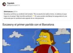 Enlace a Szczesny el primer partido con el Barcelona, por @Supertramp9713