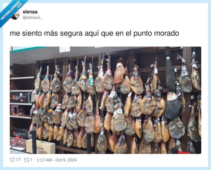 sentirse segura,punto morado,jamon,cerdo