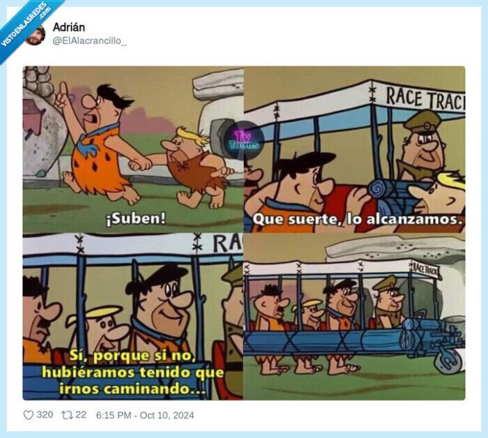 picapiedra,lógica,correr,pies,troncomovil