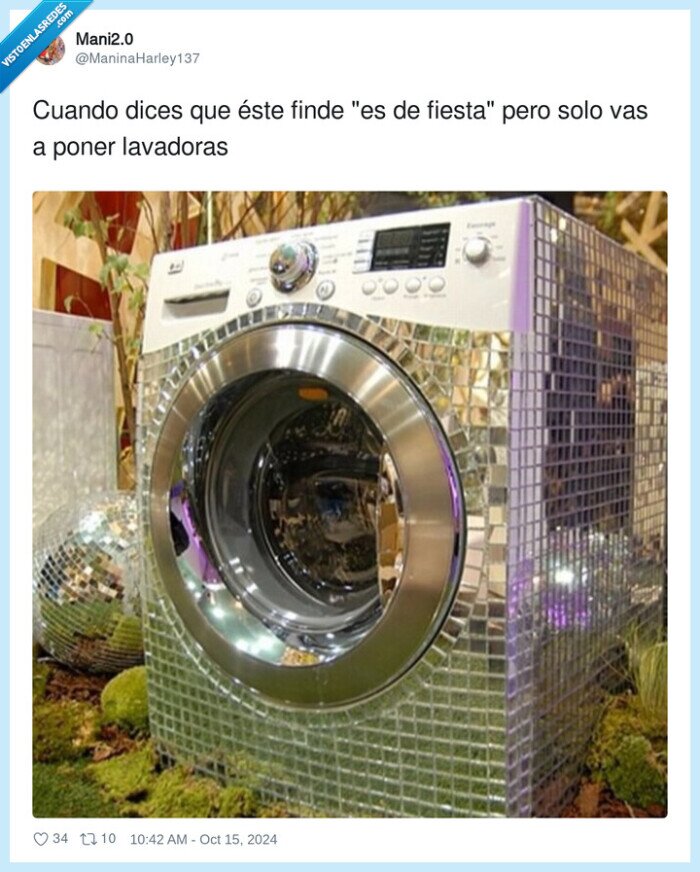 lavadora,fiesta,bola,discoteca