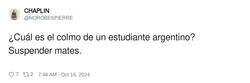 Enlace a El colmo de un estudiante argentino, por @NOROBESPIERRE