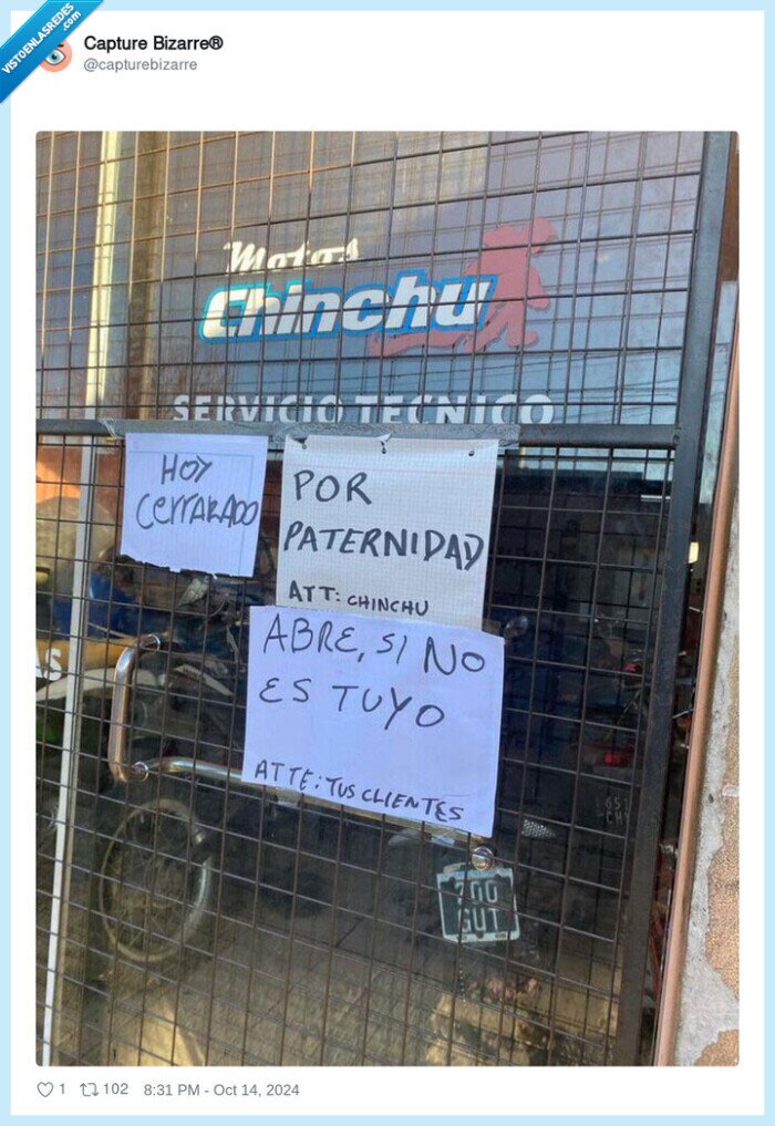 carteles,cerrado,paternidad,hijo